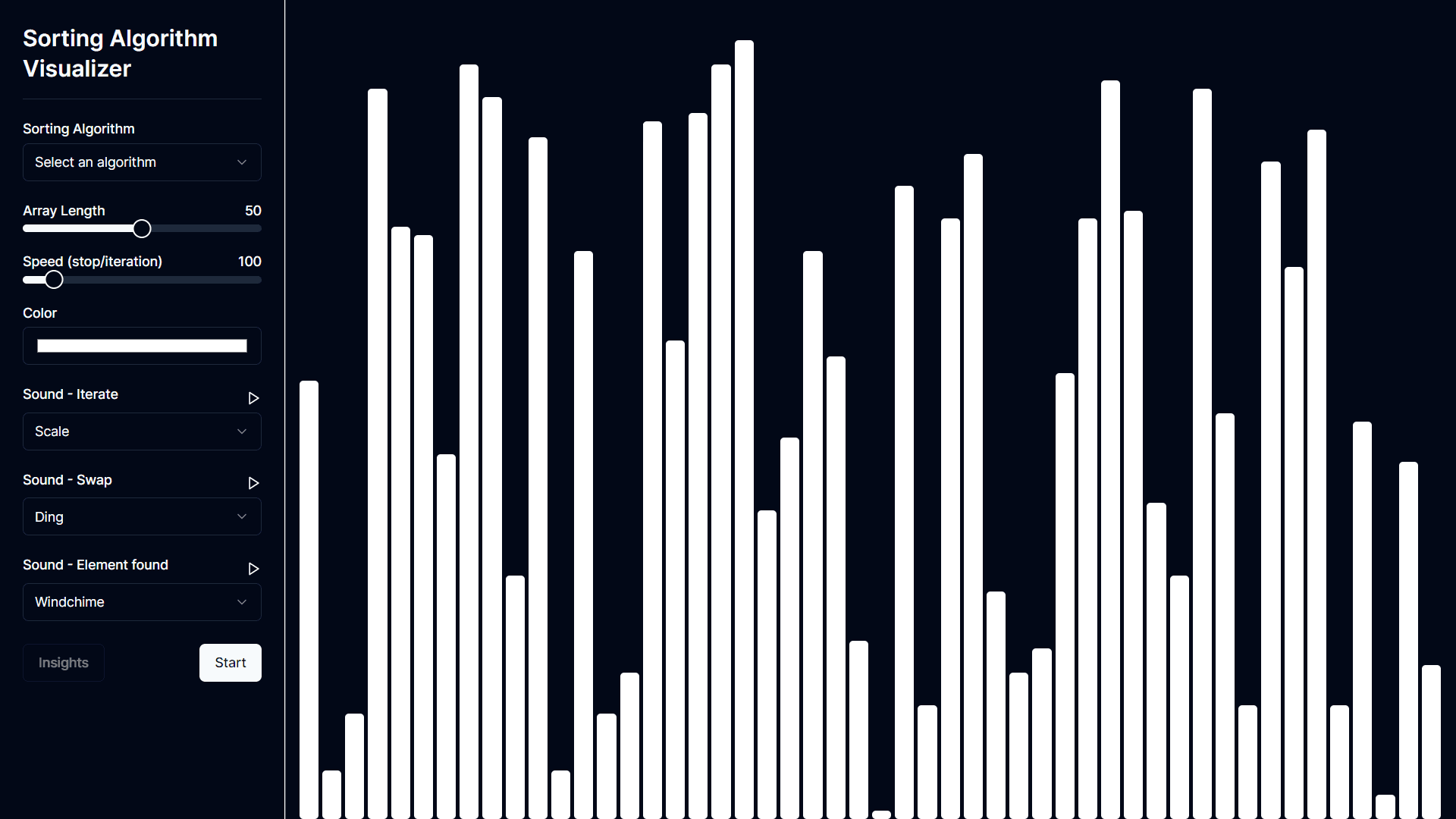 Preview of Algorithm Visualizer